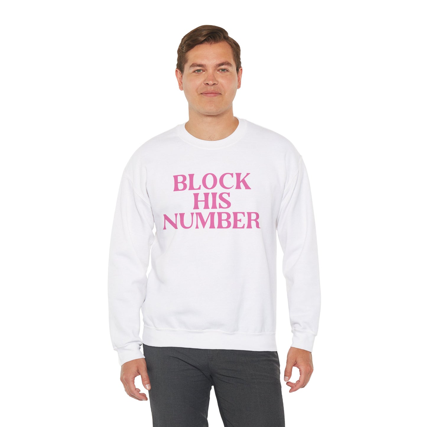 Block His Number Crewneck Sweatshirt