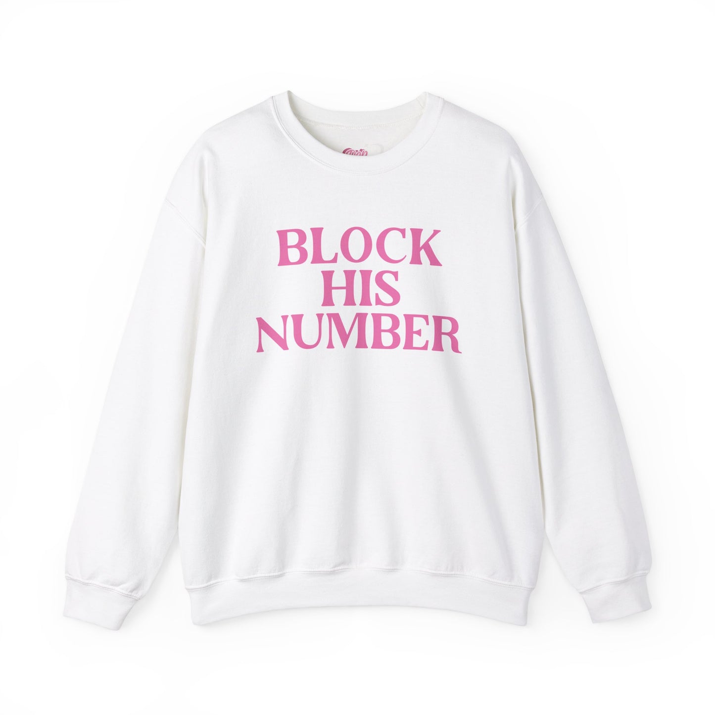 Block His Number Crewneck Sweatshirt