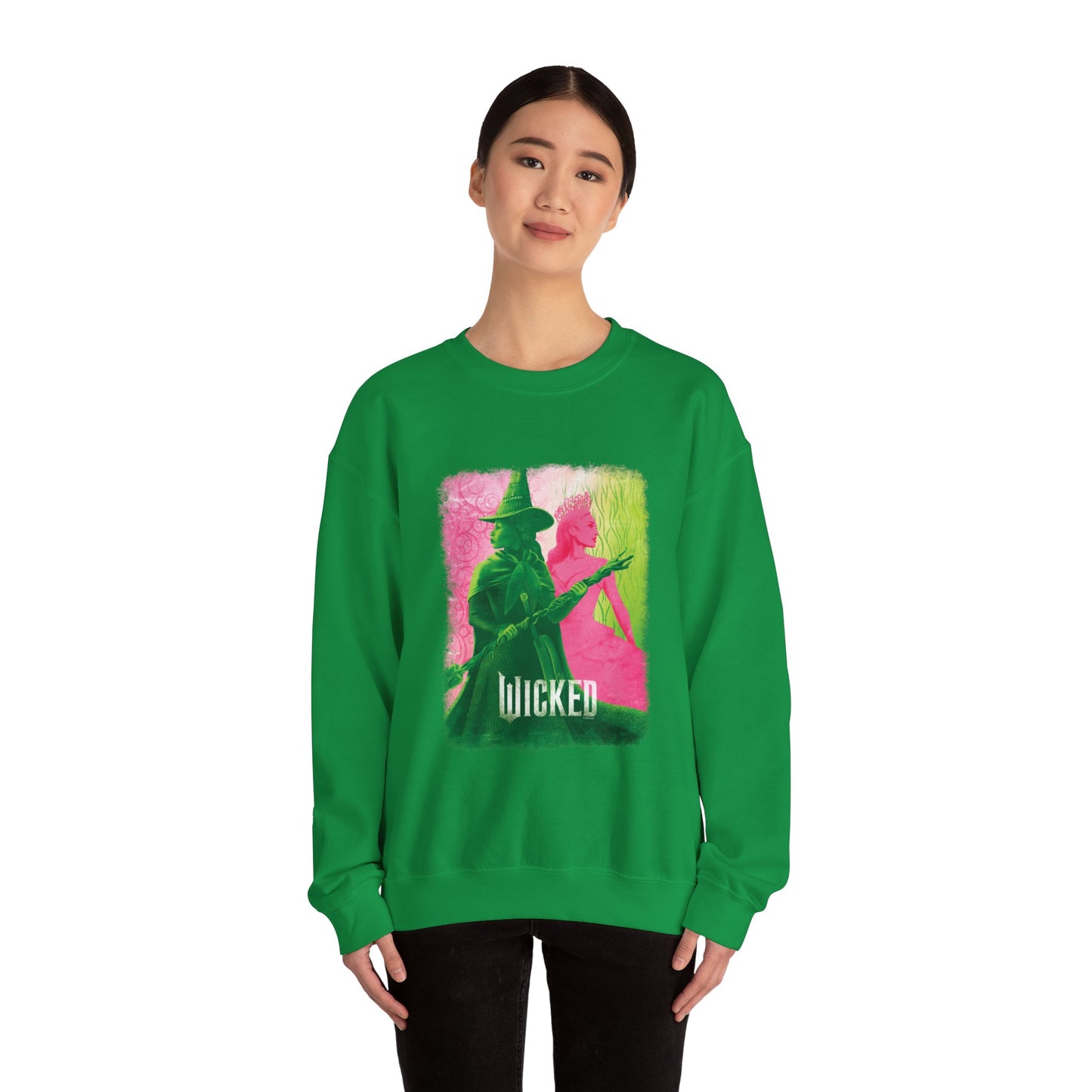 Pink Goes Good With Green Crewneck Sweatshirt