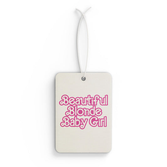 Beautiful Blonde Baby Girl Car Air Freshener