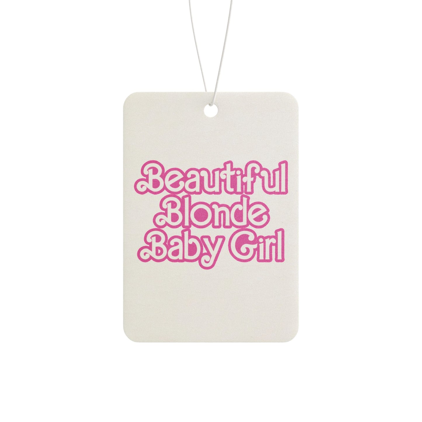 Beautiful Blonde Baby Girl Car Air Freshener